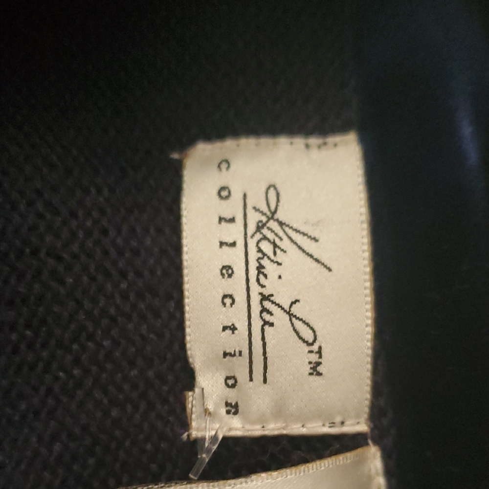 Embellished Navy Women's Cardigan with Velvet Collar - Picture 6 of 12